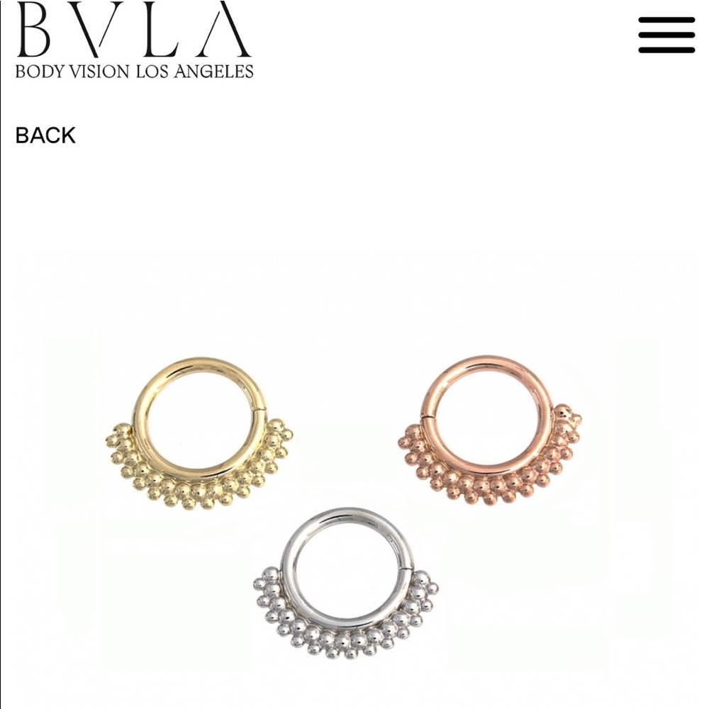 BVLA Kolo 14k Yellow 16g 3/8” ring
